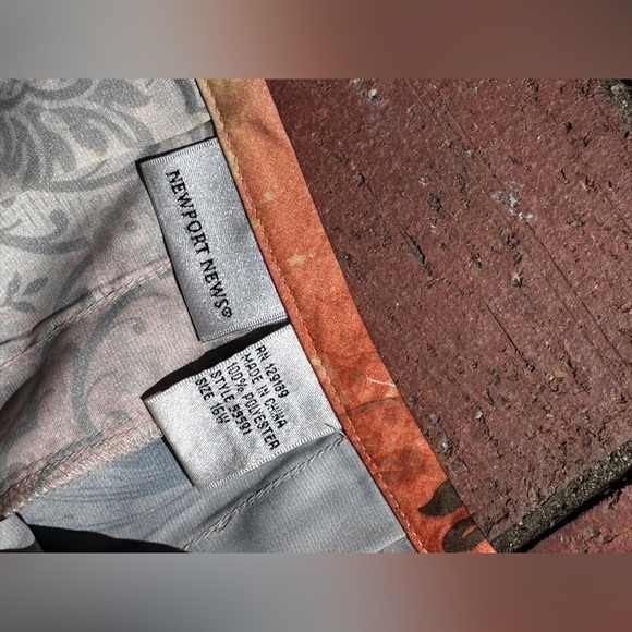 Y2K Vintage Newport News Boho Baroque Print Silky Midi Skirt Size 16W - Picture 3 of 7